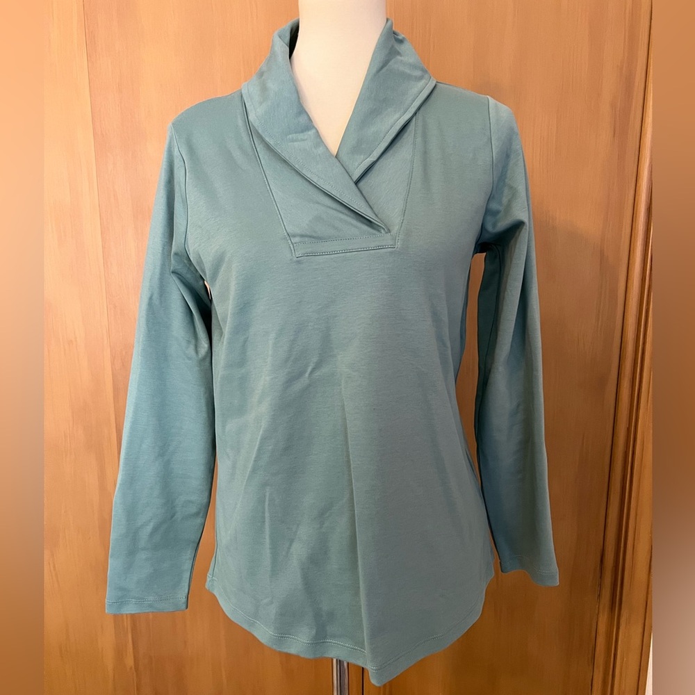 Women's L.L.Bean Pullover, Long-Sleeve Shawl Collar, small